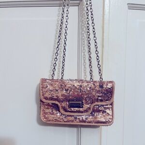 BCBG Max Azria Mini Chain Shoulder Sequin Cross Body Bag